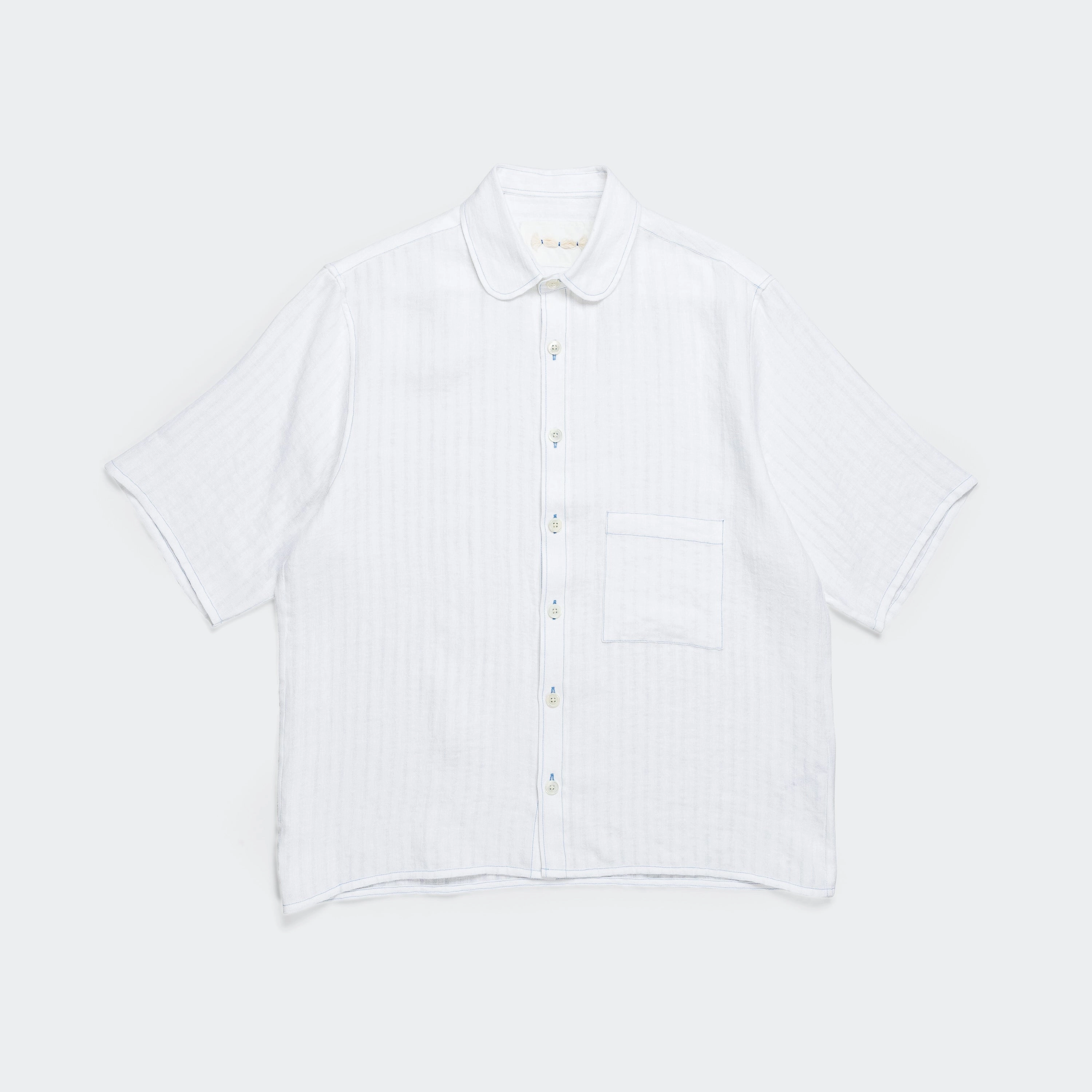 Short Sleeve Shirt - Linen Seersucker