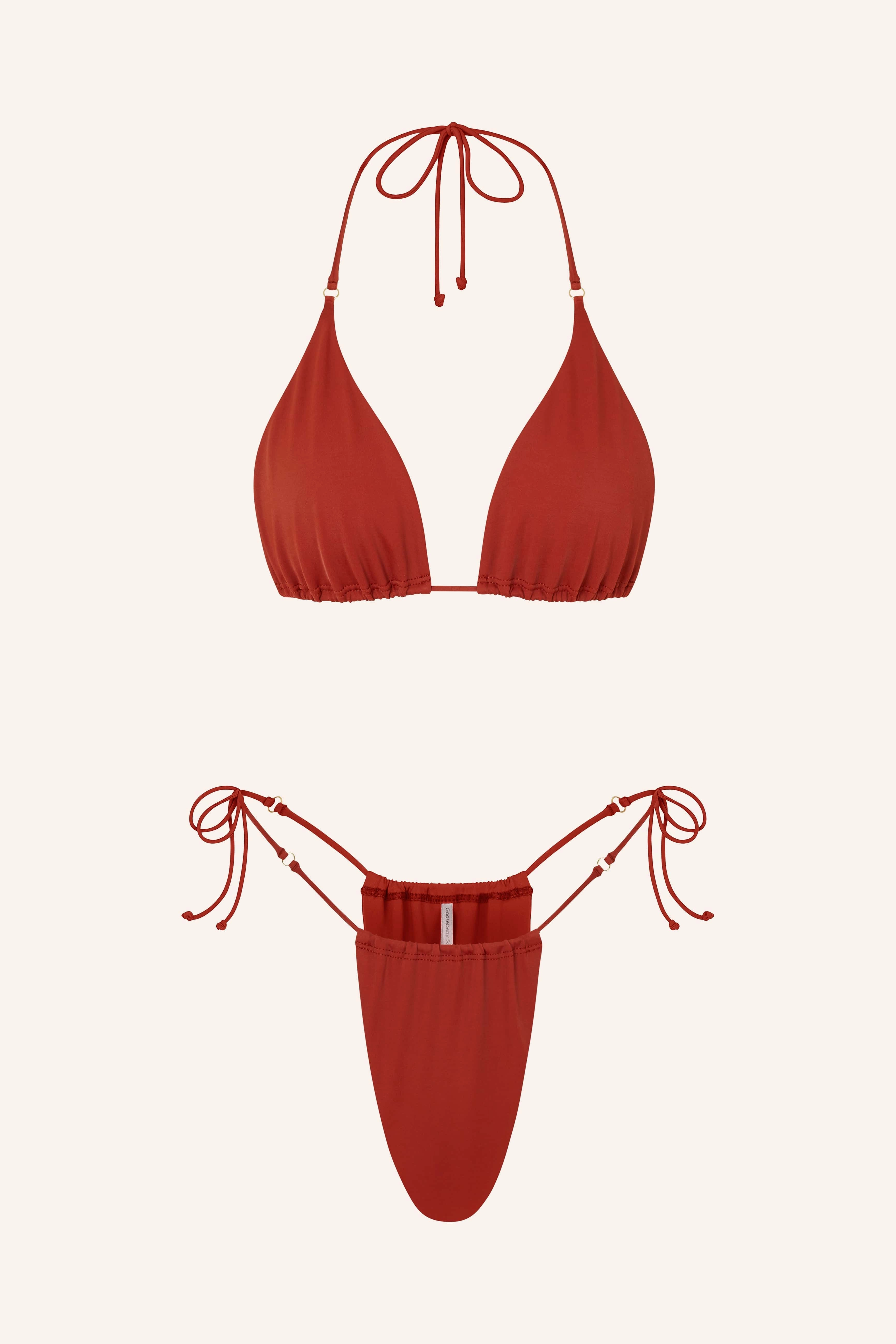 Side Tie Bikini Briefs Aquamarine