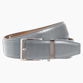 Smooth Grey Dress Ratchet Belt 1.575 Strap [40mm]