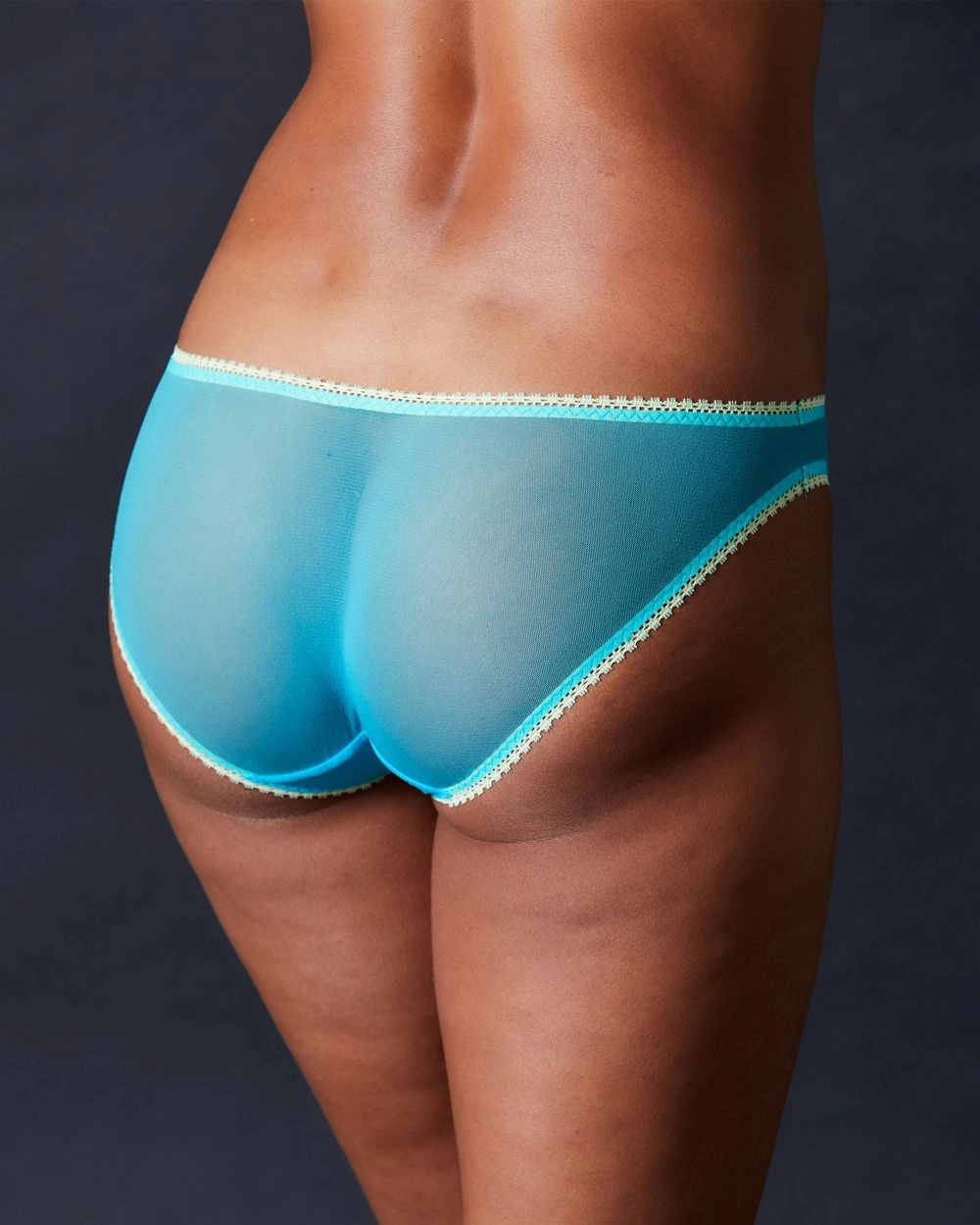Solid Mesh Hip Bikini