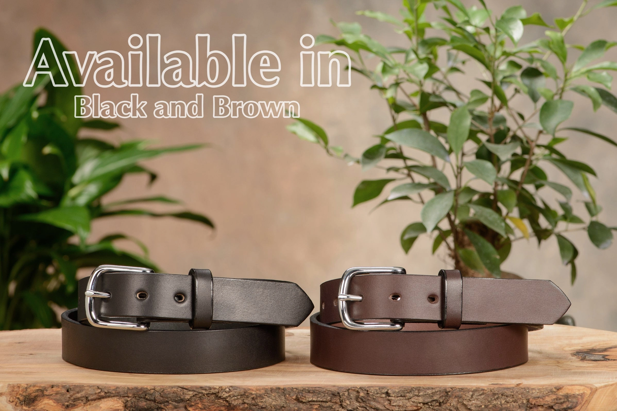 SPECIAL OFFER - The Colt: Black Non Stitched Leather Belt 1.25"