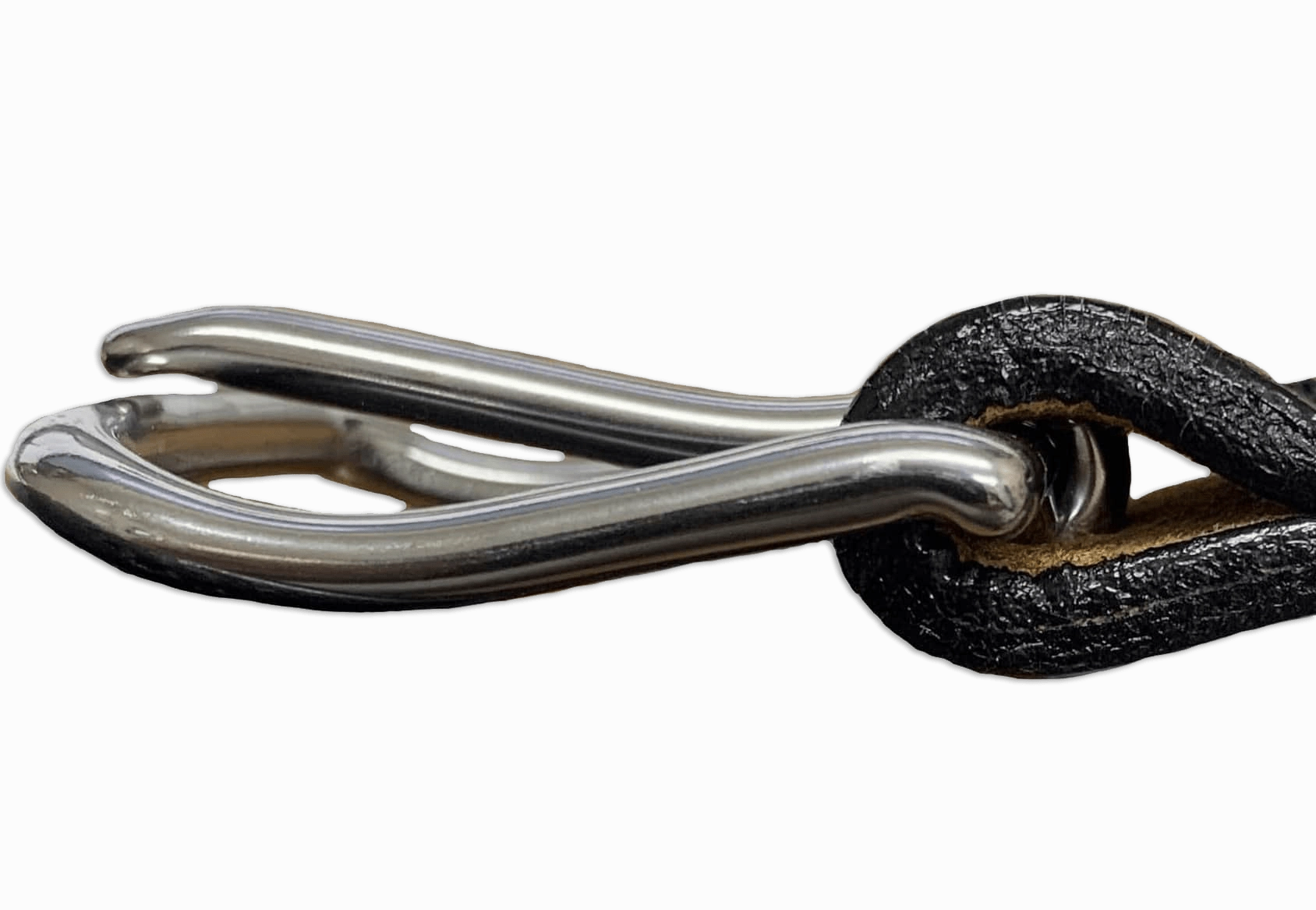 SPECIAL OFFER - The Colt: Black Non Stitched Leather Belt 1.25"