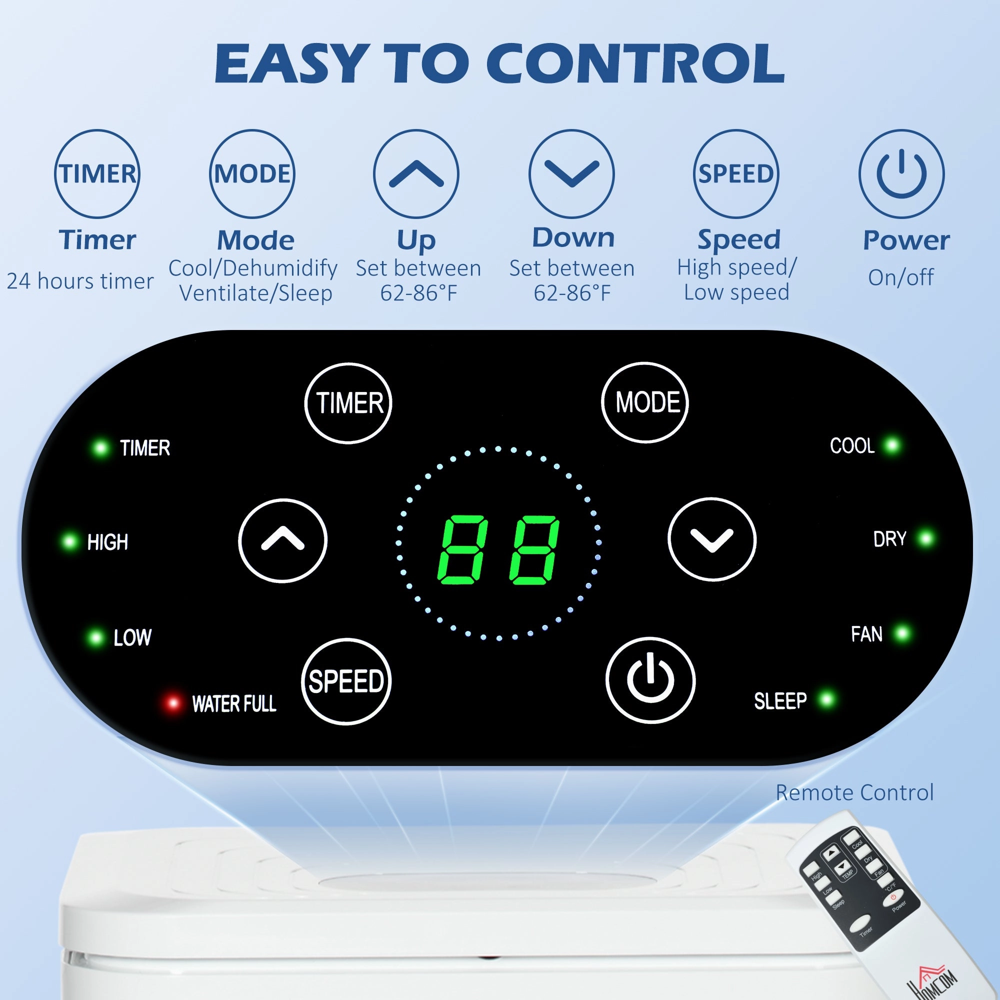 Streamdale 8,000 BTU Portable Air Conditioner Evaporative Cooler, White