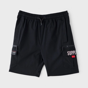 Supply & Demand Junior Boys' Split Woven Shorts / Black