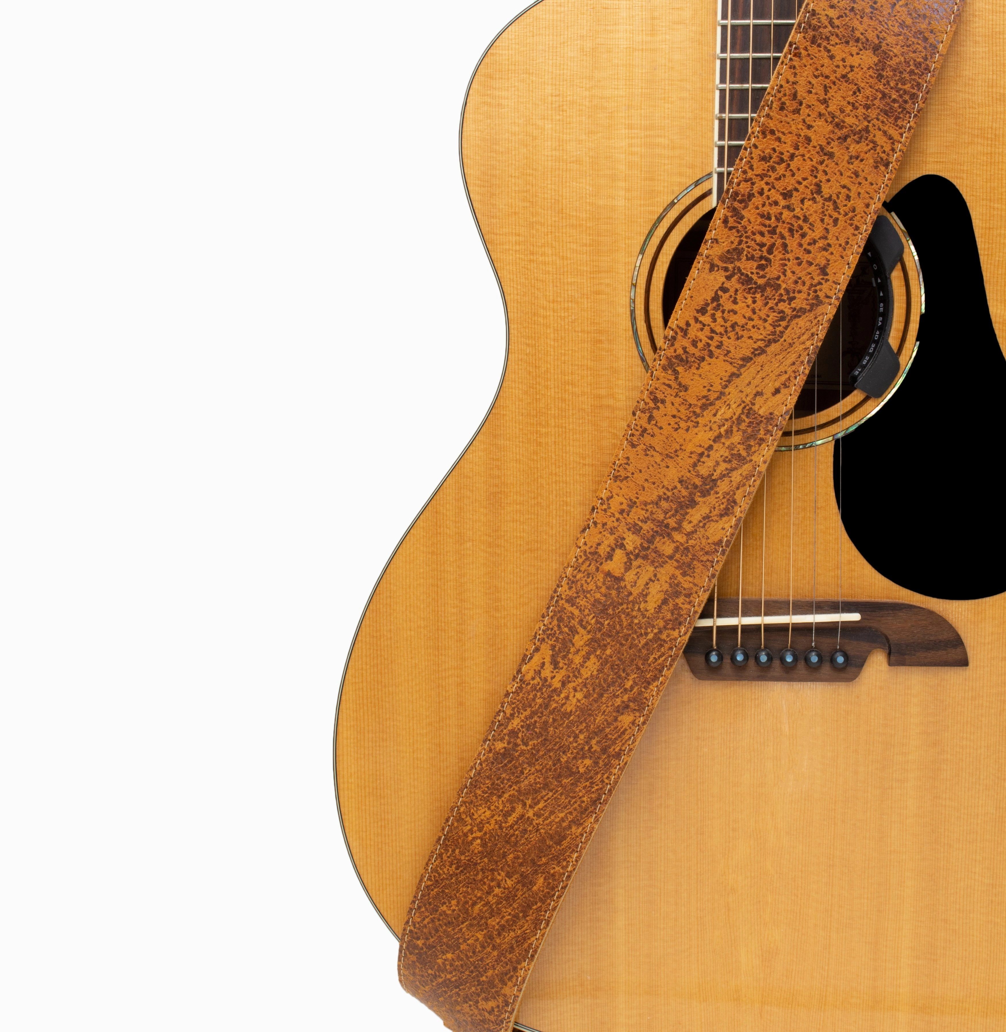 The Legend - Heavyweight Black Smooth Full Grain Leather Guitar Strap