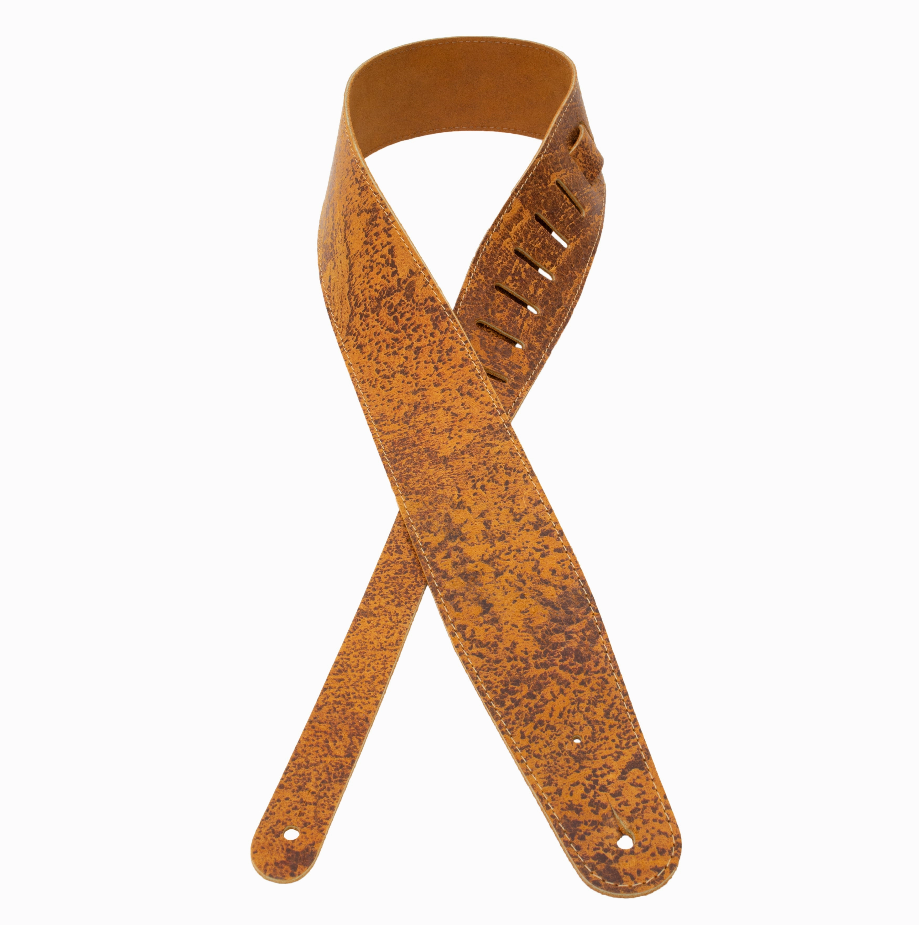 The Legend - Heavyweight Black Smooth Full Grain Leather Guitar Strap