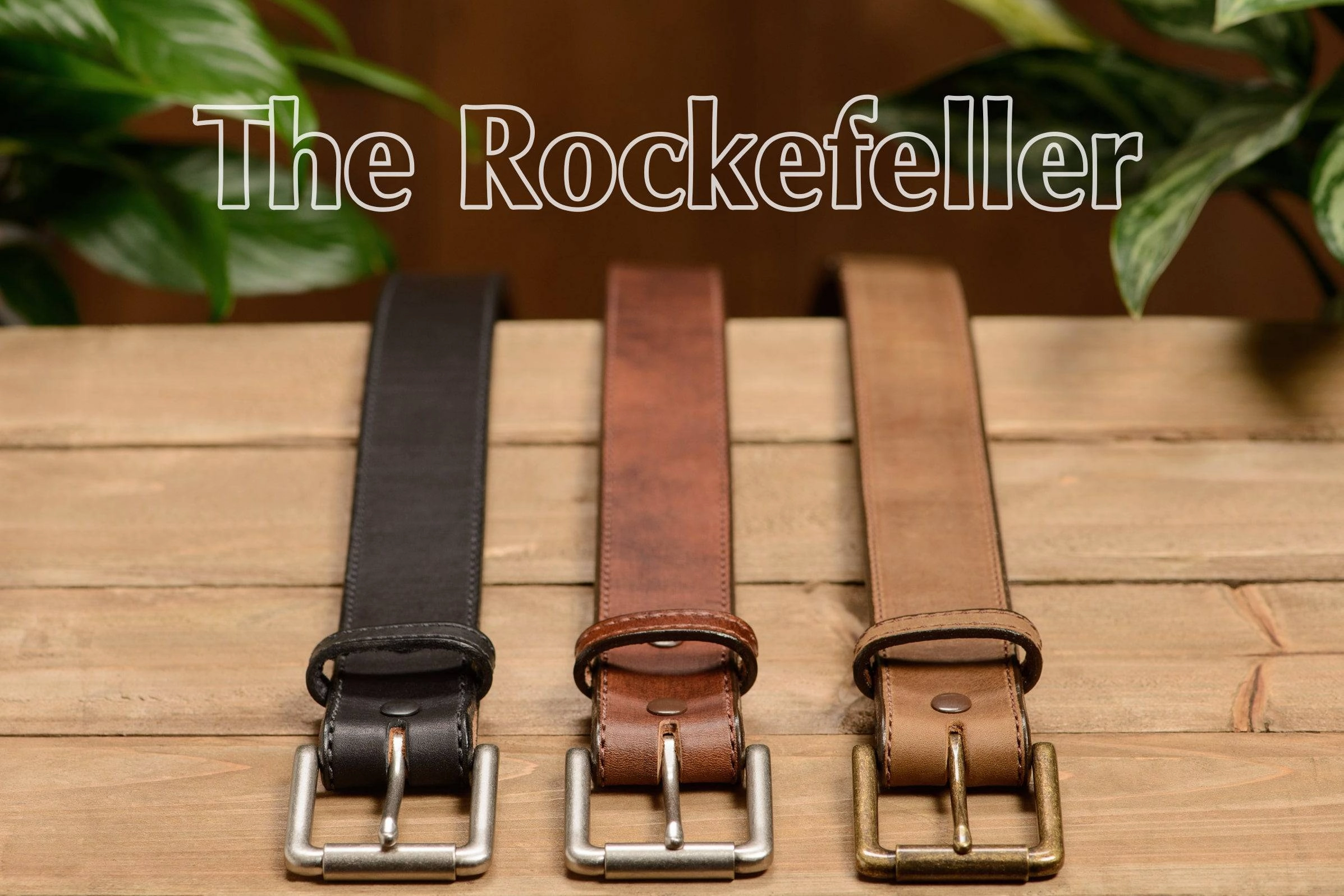 The Rockefeller: Brown Stitched Oil Tanned 1.50"