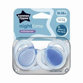Tommee Tippee Closer to Nature Night Time Soother 18-36 months Pack of 2 Assorted