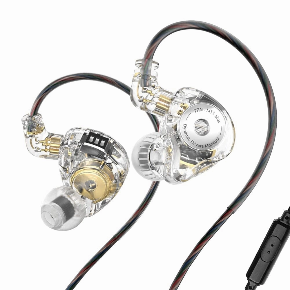 TRN MT1 MAX 10mm Dual Magnet Dynamic Driver In-Ear Monitors