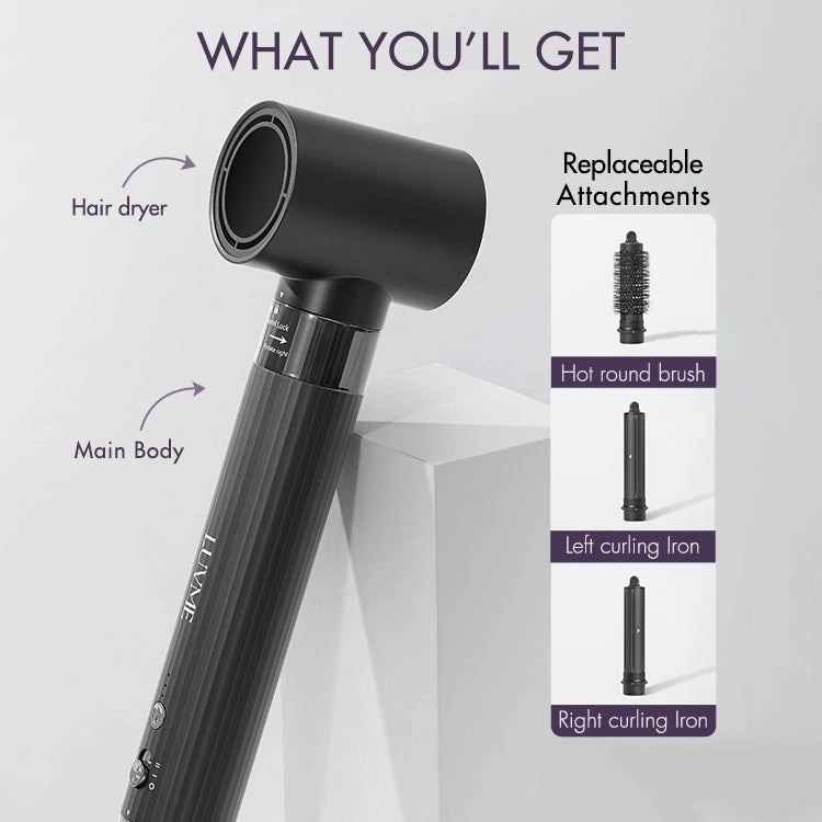 US PLUG Support 110V | Luvme 4-in-1 Styling Hair Dryer Set with US Plug, Effortless Versatile Styling