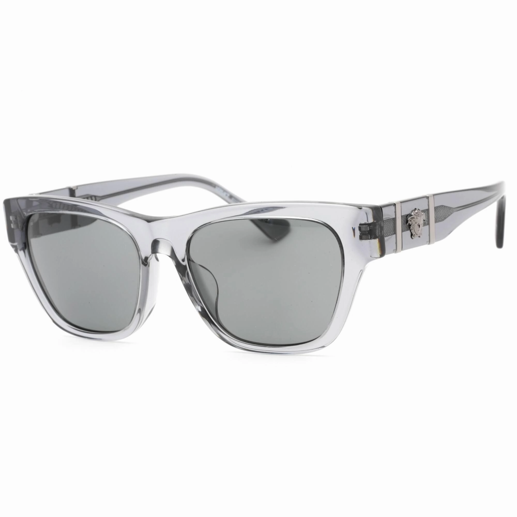 Versace Men's Sunglasses - Grey Transparent Frame Dark Grey Lens | 0VE4457F 543287