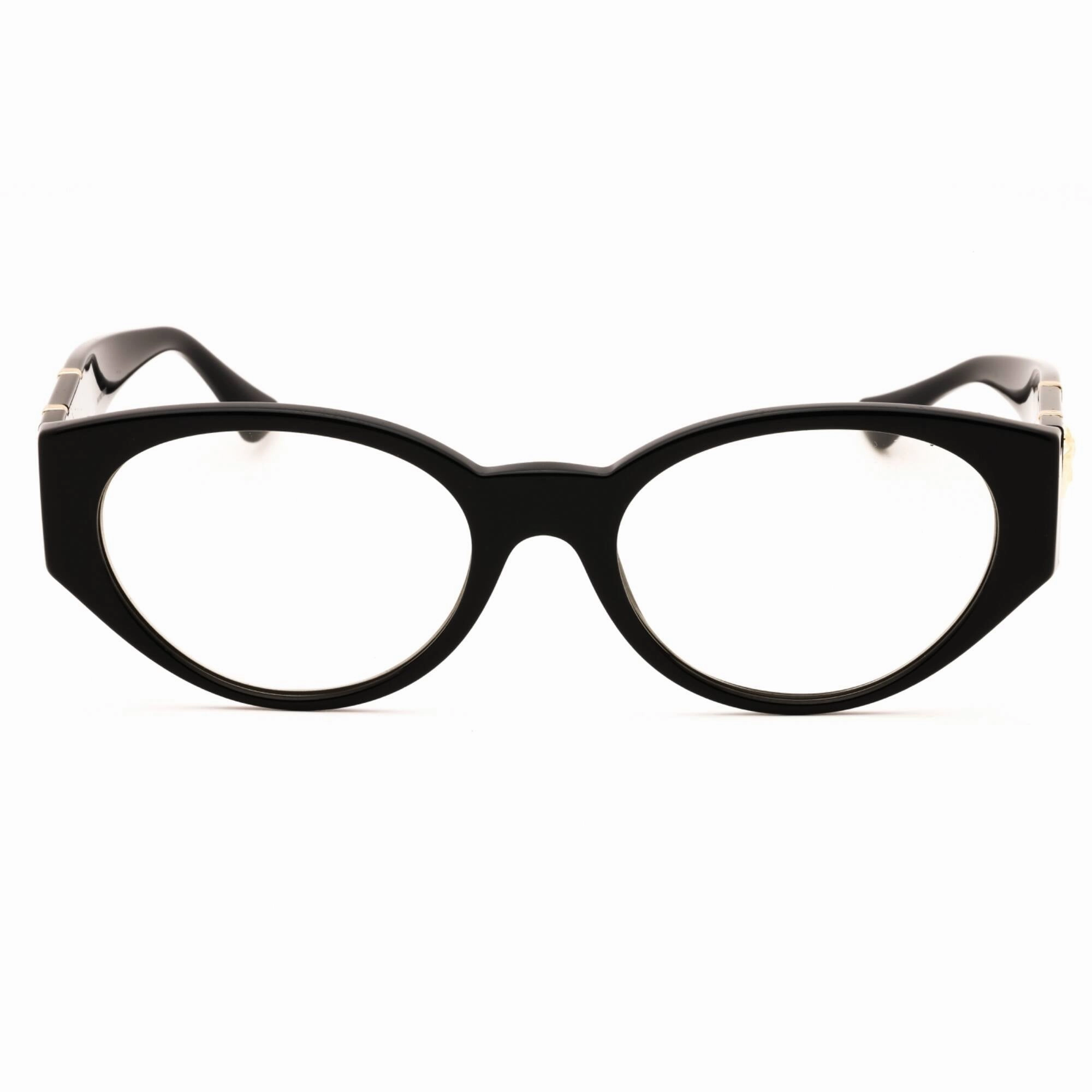 Versace Women's Eyeglasses - Black Plastic Oval Full Rim Frame | 0VE3345 GB1