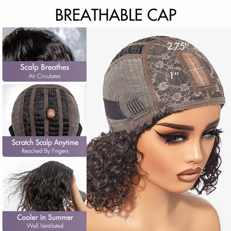 Weekly Special | Put On and Go Reddish Purple / Brown Highlight / Natural Black Layered Cut Yaki Straight Minimalist Lace Bob Wig with Bangs