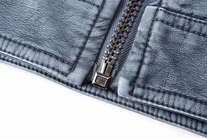 West Louis™ PU Leather Velvet Jacket